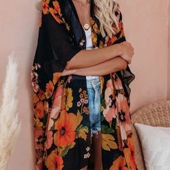 Levency Your Sunny Day Floral Print Kimono