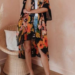 Levency Your Sunny Day Floral Print Kimono