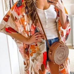 Levency New In Floral Slit Kimono