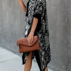 Levency Ethnic Beach Kimono Cover Up