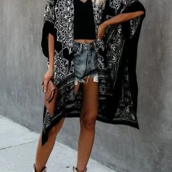 Levency Ethnic Beach Kimono Cover Up