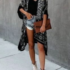 Levency Ethnic Beach Kimono Cover Up