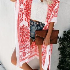 Levency Ethnic Beach Kimono Cover Up