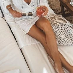 Levency Drawstring Flares Sleeve Cover Up New In