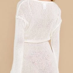 Levency Drawstring Flares Sleeve Cover Up New In