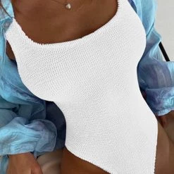 Levency Solid U Neck One Piece Swimwear New In 41 Levency Solid U Neck One Piece Swimwear New In