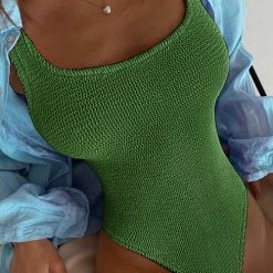 Levency Solid U Neck One Piece Swimwear New In 45 Levency Solid U Neck One Piece Swimwear New In