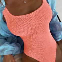 Levency Solid U Neck One Piece Swimwear New In 42 Levency Solid U Neck One Piece Swimwear New In