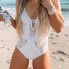 Levency Hollow V Neck One Peice Swimwear New In