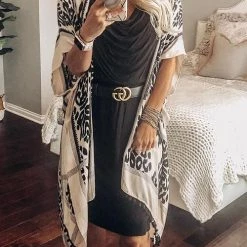 Levency Print Pompom Cardigam New In