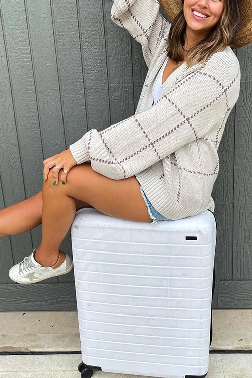 Levency Button Plaid Cardigan New In 4 Levency Button Plaid Cardigan New In