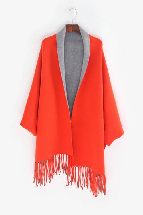 Levency New In Tassles Color Block Shawl 8 Levency New In Tassles Color Block Shawl