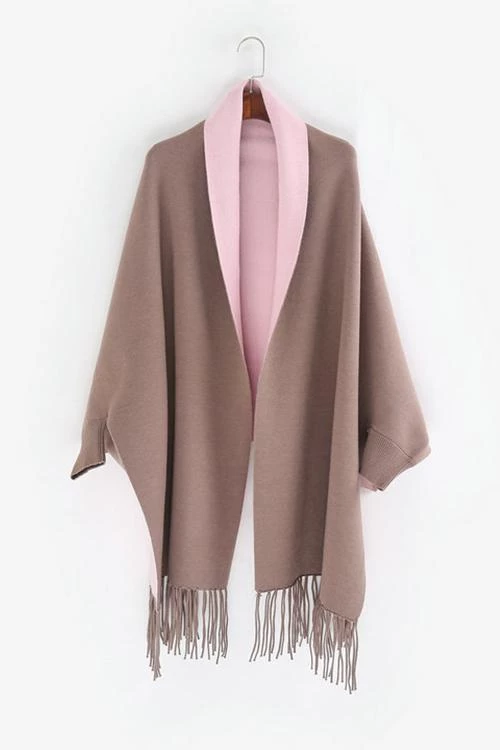 Levency New In Tassles Color Block Shawl 5 Levency New In Tassles Color Block Shawl