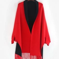 Levency New In Tassles Color Block Shawl 20 Levency New In Tassles Color Block Shawl