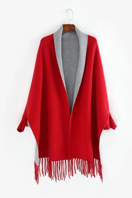 Levency New In Tassles Color Block Shawl 12 Levency New In Tassles Color Block Shawl