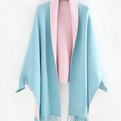 Levency New In Tassles Color Block Shawl 24 Levency New In Tassles Color Block Shawl