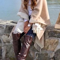 Levency New In Tassles Color Block Shawl 17 Levency New In Tassles Color Block Shawl