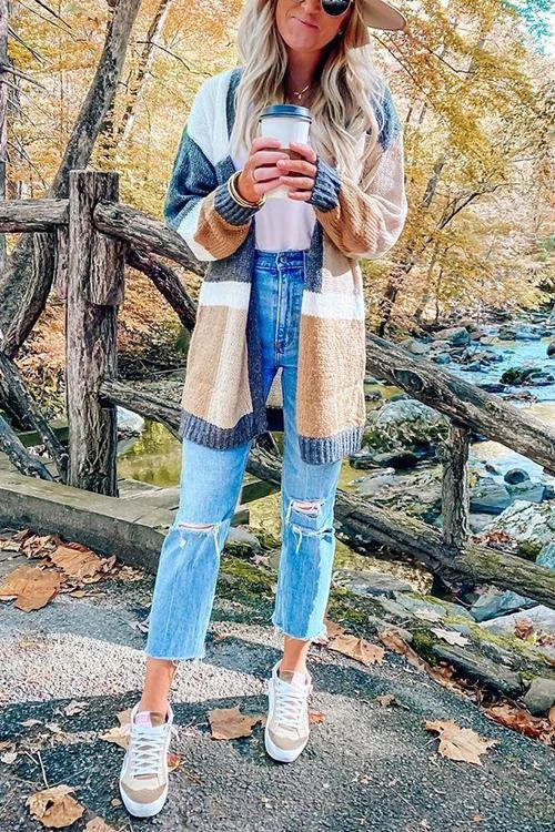 Levency Color Block Cardigan 15 Levency Color Block Cardigan