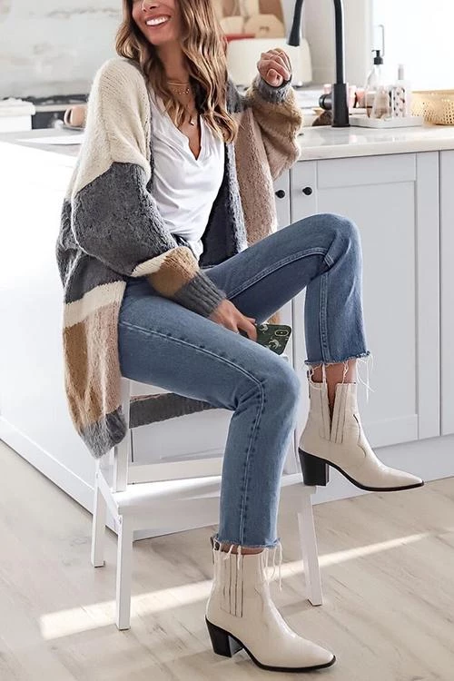 Levency Color Block Cardigan 4 Levency Color Block Cardigan