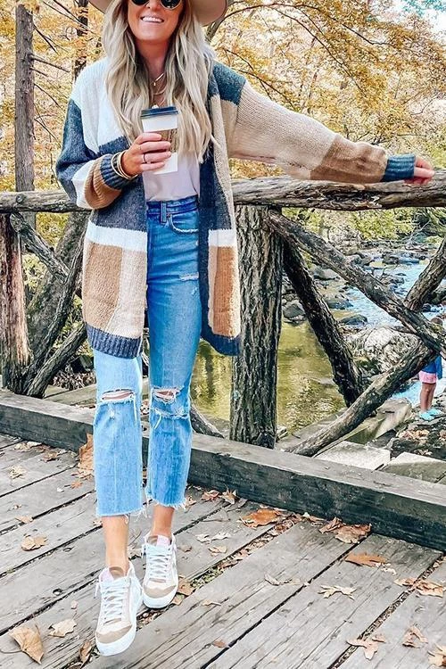 Levency Color Block Cardigan 11 Levency Color Block Cardigan