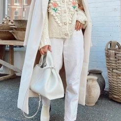 Levency Floral Pearl Button Cardigan