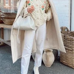 Levency Floral Pearl Button Cardigan