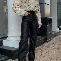 Levency Floral Pearl Button Cardigan