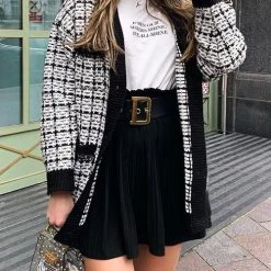 Levency Button Pockets O Neck Cardigan New In