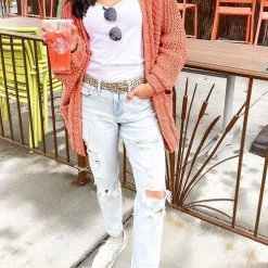 Levency New In Knit Pockets Bat Cardigan