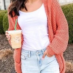 Levency New In Knit Pockets Bat Cardigan