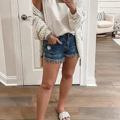 Levency New In Crochet Knit Loose Cardigan