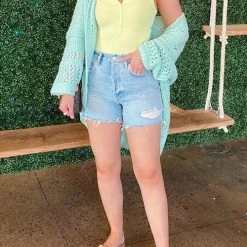 Levency New In Crochet Knit Loose Cardigan