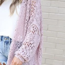 Levency New In Crochet Knit Loose Cardigan