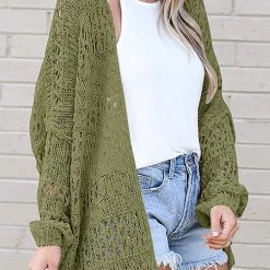 Levency New In Crochet Knit Loose Cardigan