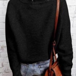 Levency Zipper High Collar Sweater New In