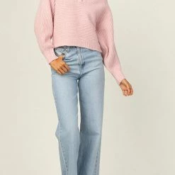 Levency Lapel V Neck Sweater New In