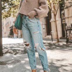 Levency Lapel V Neck Sweater New In