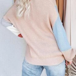 Levency New In Color Block Button Cardigan