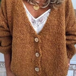 Levency New In V Neck Button Cardaigan