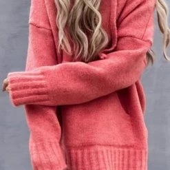 Levency New In Cowl Neck Pockets Hooded Sweater