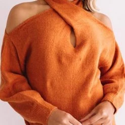 Levency New In Multi Strap Cold Shoulder Sweater