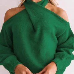 Levency New In Multi Strap Cold Shoulder Sweater