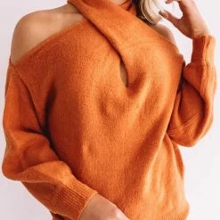 Levency New In Multi Strap Cold Shoulder Sweater