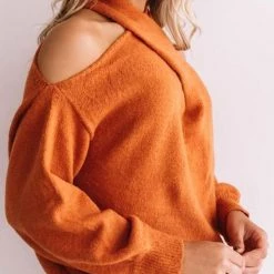 Levency New In Multi Strap Cold Shoulder Sweater