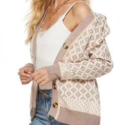 Levency Argyle Button Cardigan