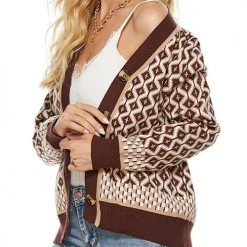 Levency Argyle Button Cardigan