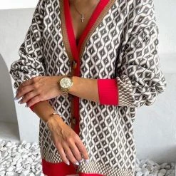 Levency Argyle Button Cardigan