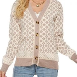 Levency Argyle Button Cardigan