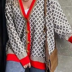 Levency Argyle Button Cardigan