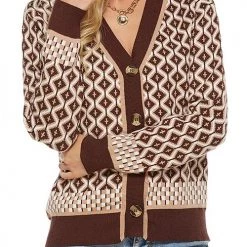 Levency Argyle Button Cardigan